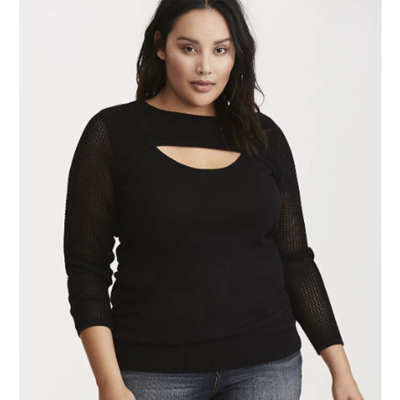 torrid Sweaters - TORRID SIZE 1 PULLOVER SLIT FRONT SWEATER SIZE 14-16, 1X